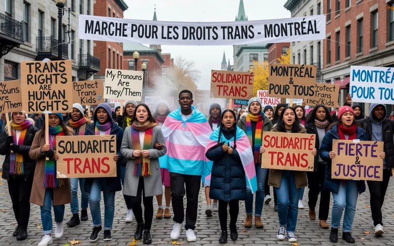 Personne trans consultant des ressources d'aide au Qu&eacute;bec